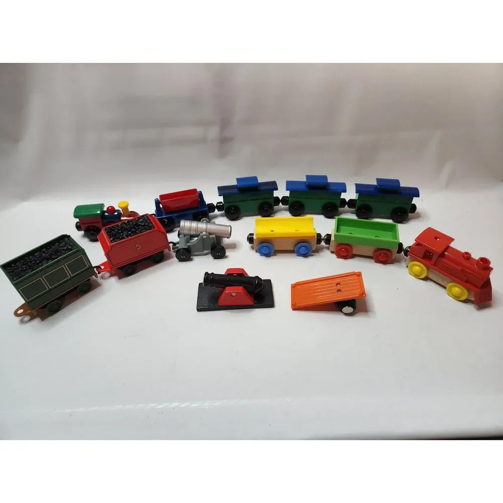 Mixed Train & Vehicle Lot – Engines, Cars, Coal Cars, Cannons